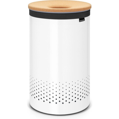 Brabantia Wasmand - 60 l - Quick-Drop opening - White / Kurken deksel
