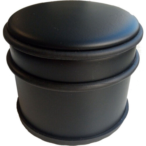 BRASQ Deurstopper met anti slip Zwart 1,1 Kg - Voor binnen en buiten - Deurbuffer met rubberen beschermingØ9 x 7,5 cm