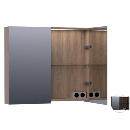Brauer Dual 80 Spiegelkast - 80 cm - Legno Viola Tweedehands