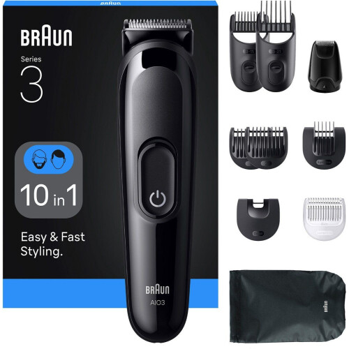 Braun All-in-One Series 3 AIO3560 - Baardtrimmer en Tondeuse - 10in1 met 14 lengtes - Zwart Tweedehands