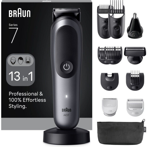 Braun All-in-One Series 7 AIO7560 - Baardtrimmer Tondeuse Gezichtstrimmer Lichaamstrimmer - 13-in- Grijs