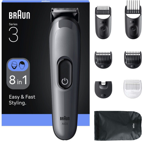 Braun AIO3540 - All-in-One Style Kit - Baardtrimmer en Tondeuse - Grijs