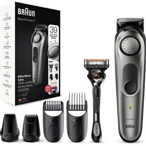 Braun Baardtrimmer 7 BT7320 - Trimmer - 39 lengte-instellingen - Zwart/Zilver
