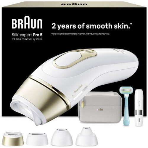 Braun IPL Silk·expert Pro 5 - IPL ontharingsapparaat - 400000 flitsen - Wit Tweedehands