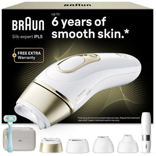 Braun IPL Silk·expert Pro 5 - IPL ontharingsapparaat - 4 opzetstukken - Wit Tweedehands