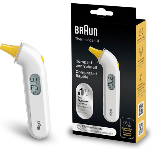 Braun IRT 3030 - Oorthermometer - Digitale met koortsindicator - LCD scherm