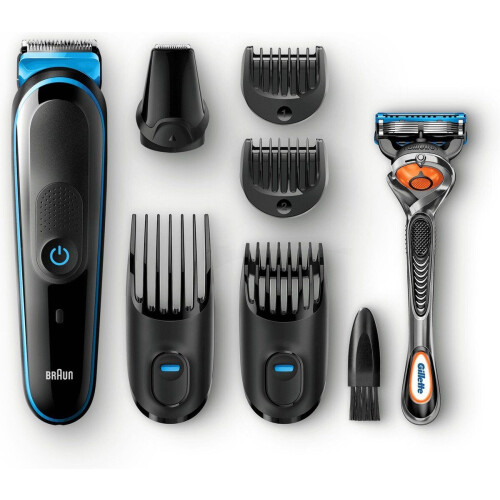 Braun MGK3045 - 7-in-1 Multigroomingkit - Precisietrimmer met 13 lengtes - Zwart/Blauw