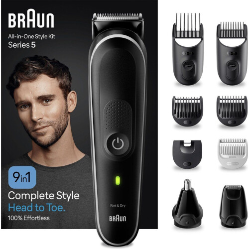 Braun MGK5410 - Multigroomer - 9-in-1 Baardtrimmer Set - Zwart