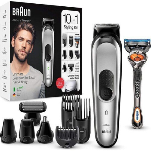 Braun MGK7220 - Baardtrimmer - 10-in - Gratis Gillette Fusion5 ProGlide scheermes