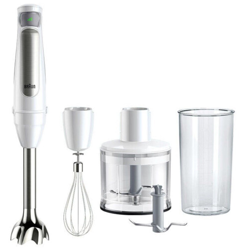 Braun MQ7035IWH - Staafmixer - 1000W - Roestvrijstaal/Wit Tweedehands