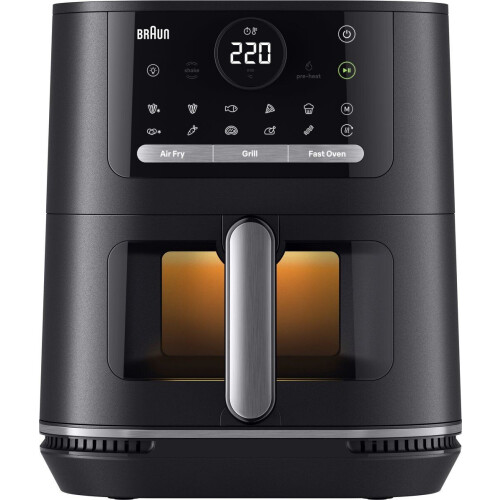 Braun MultiFry 5 HF5073 - Airfryer 3in1 - 6L tot 6 personen met kookvenster - Zwart Tweedehands