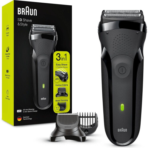 Braun Series 3 - Shave&Style 300BT - 3-in-1 scheerapparaat en baardtrimmer - 1-7 mm