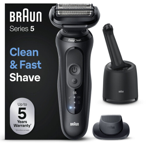 Braun Series 5 - Elektrisch Scheerapparaat - 3 Flex-scheerbladen - 50 min batterijduur - Zwart