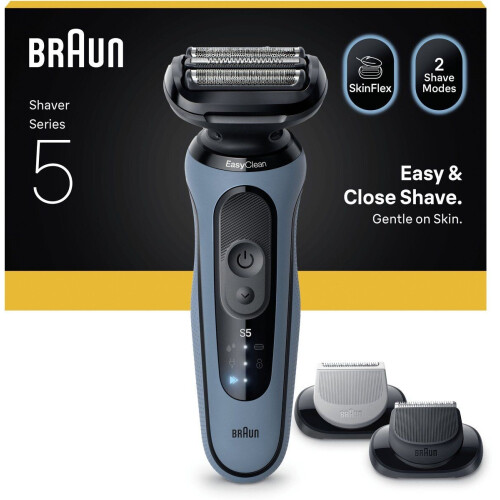 Braun Series 5 - Elektrisch Scheerapparaat - 50 min batterijduur - 2 opzetstukken - Azure Tweedehands