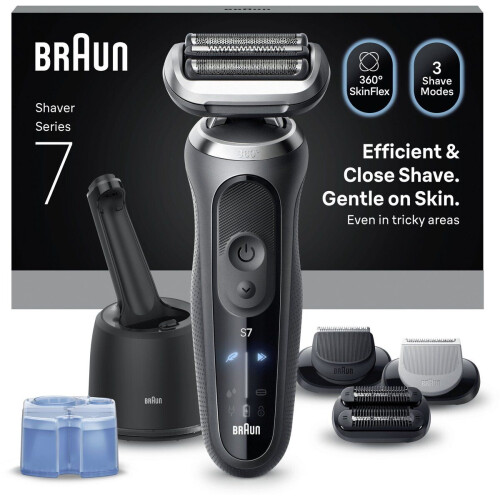 Braun Series 7 - Elektrisch Scheerapparaat - 360° SkinFlex-kop + 4in1 SmartCare Center - Grijs