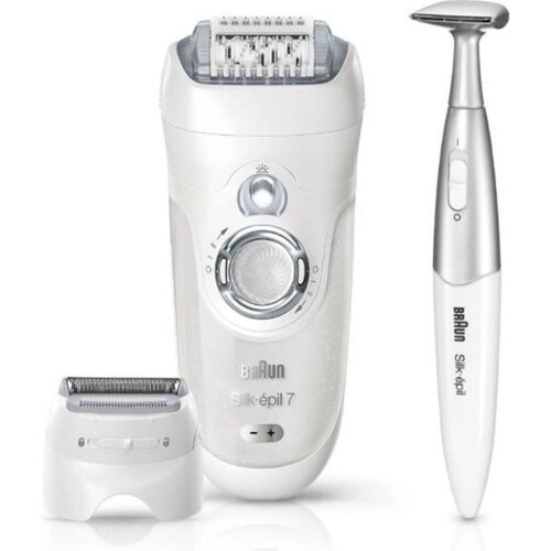 Braun Silk-épil 7-561 - 2in1 nat&droog epilator&ladyshave - Zilver/Wit