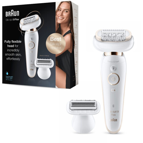 Braun Silk-épil 9 Flex 9-002 - Epilator - Flexibele kop - Wit/Goud