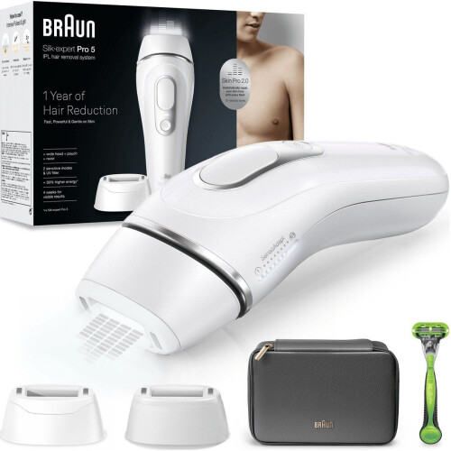Braun Silk-expert Pro 5 - IPL Ontharingsapparaat - Snelle behandeling - Wit Tweedehands