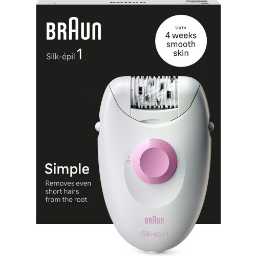 Braun Silk·épil 1 1-01 - Epilator met snoer - 20 pincetjes - Wit