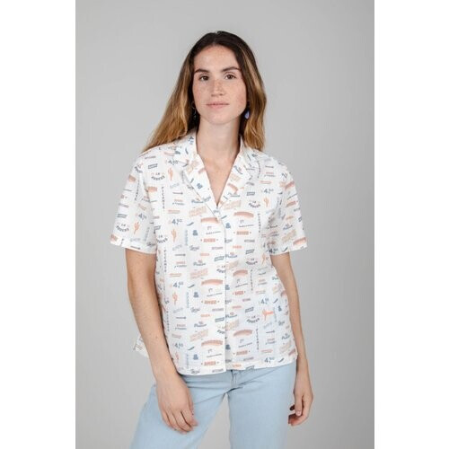 Brava Fabrics dames vegan Blouse Sabrosa Aloha Creme Tweedehands