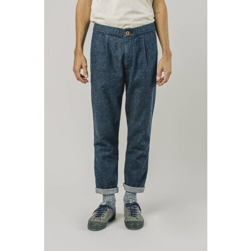 Brava Fabrics mannen vegan Comfort Chino Indigo Blauw Tweedehands