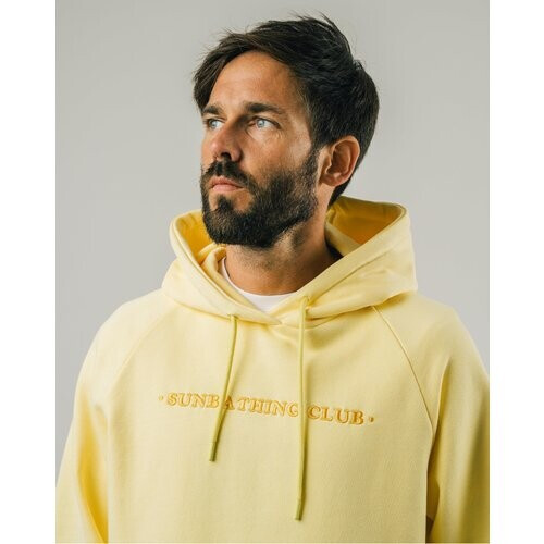 Brava Fabrics mannen vegan Hoodie Sunbathing Geel Tweedehands