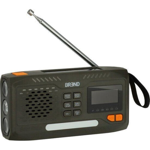 BREND BR-2244 - Noodradio - DAB FM Bluetooth Speaker SOS-Alarm Powerbank LED-Zaklamp - 150 x 75 x 40 mm
