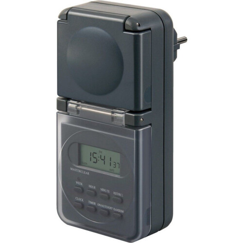 Brennenstuhl digitale Timer weekschakelklok IP44, digitale Tijdschakelaar met stopcontact (weekschakelklok voor buitengebruik, met hogere contactbescherming) antraciet Tweedehands