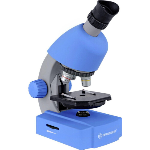 Bresser Junior Microscoop 40x-640x - LED verlichting - 3 objectieven - Blauw