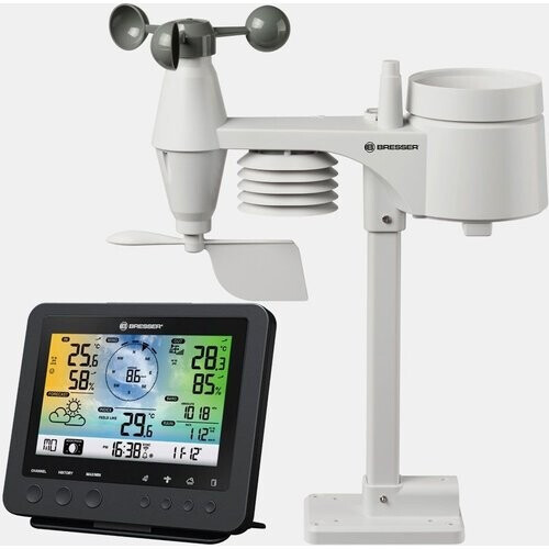Bresser Wifi Color Weather Center With 5-In-1 Profi Sensor Zwart Tweedehands