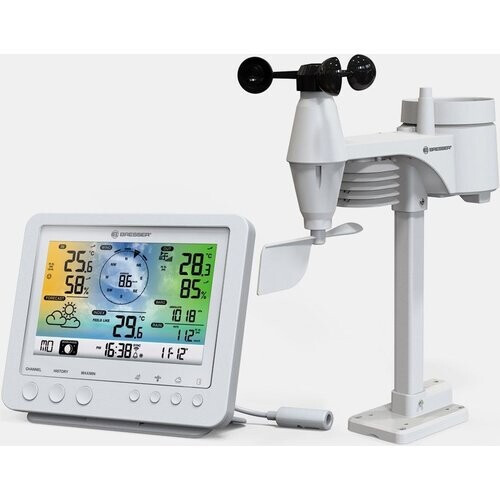 Bresser Wifi Color Weather Center With 5-In1 Sensor Weerstation Wit Tweedehands