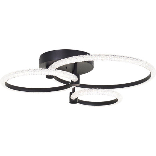 Brilliant Aydin - Plafondlamp - Crystal LED 30W CCT dimbaar - Zwart Tweedehands