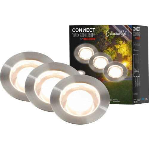 Briloner Connect to shine - LED Grondspot - warm wit licht - IP67 -Ø4.5x6.6 cm (set van 3) Tweedehands