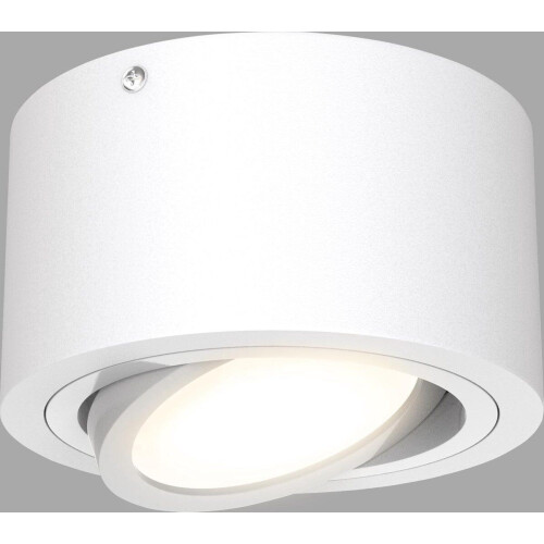 BRILONER Tube - LED Opbouwspot - kantelbaar - 3.000K warm wit licht - 5W - Ø 9cm - wit