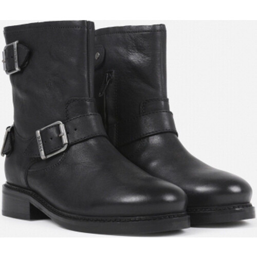 BRONX New Tough - Enkellaarzen - Blokhak - Zwart - Maat 37 Tweedehands