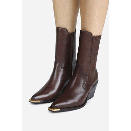 BRONX next-low-kole - Enkellaars - Metal welt clip - Bruin