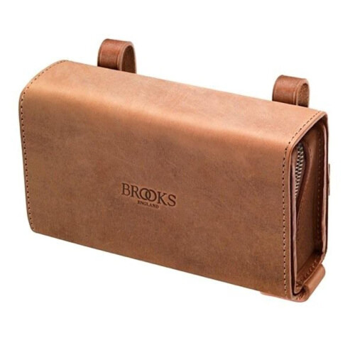 Brooks D-Shaped zadeltas TB2767AB - 2-delige tas - H11xB16,5xD5cm - licht bruin Tweedehands