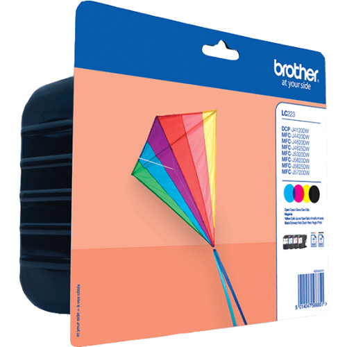 Brother LC-223 - Inktcartridge - 4-pack - Blauw Cyaan Magenta Geel Zwart