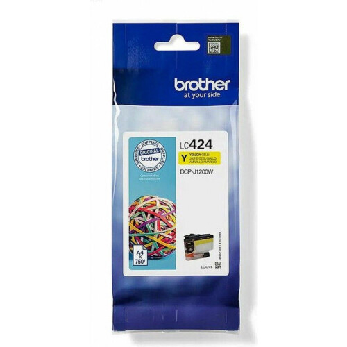 Brother LC-424Y - Inktcartridge - Betrouwbare prestaties - Geel Tweedehands