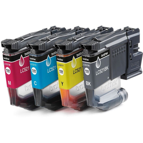 Brother LC521VAL - Originele inktcartridge - 500 pagina's - Cyaan Geel Magenta Zwart