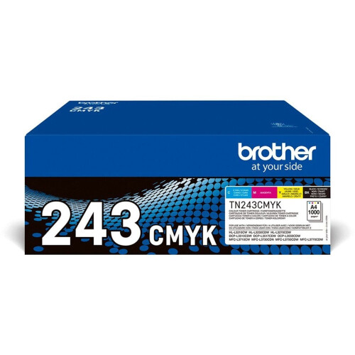 Brother TN-243CMYK - Toner - 1000 pagina's - Zwart Cyaan Magenta Geel Tweedehands