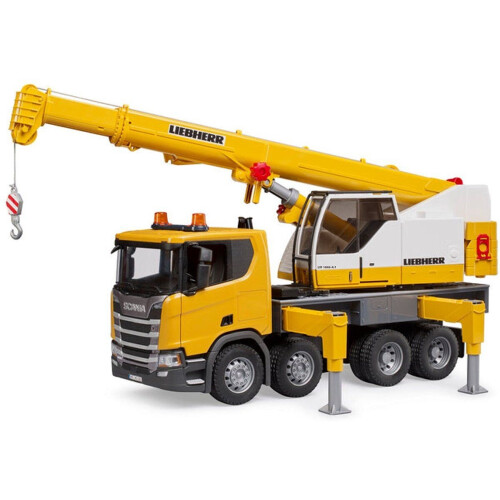 Bruder 3571 - Vrachtwagen Scania 560R - Liebherr kraan met 360° draaibaarheid - 1,30 meter hoog