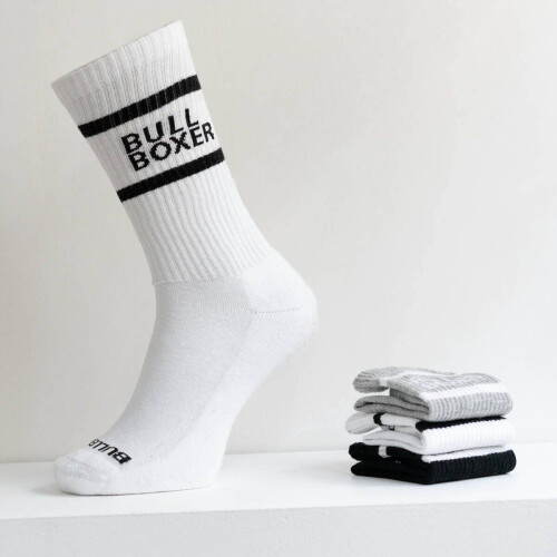 Bullboxer - Sokken - Comfortabel - Wit - Zwart - Grijs - Maat 35-38