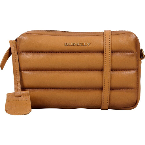 BURKELY DROWSY DANI - Phonebag - Leren tas met puffy details - Cognac