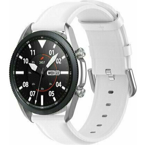 By Qubix 22mm - Leren horlogebandje - Gespsluiting - Wit Tweedehands