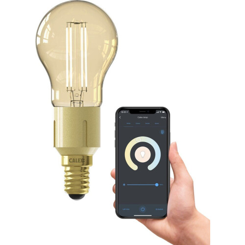 Calex Slimme Lamp - Wifi LED Filament - Dimbaar - Goud (E14) Tweedehands