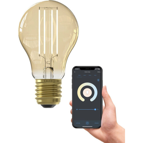 Calex Slimme Lamp - Wifi LED Filament - Dimbaar - Warm Wit licht - Goud (2 stuks)