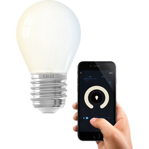 Calex Slimme Lamp - Wifi LED Verlichting - E27 - Dimbaar - Warm Wit licht - 4.9W