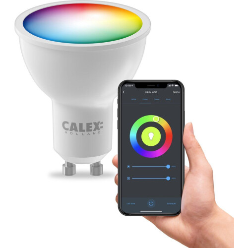 Calex Slimme Lamp - Wifi LED Verlichting - GU10 - Dimbaar - RGBW - 4.9W