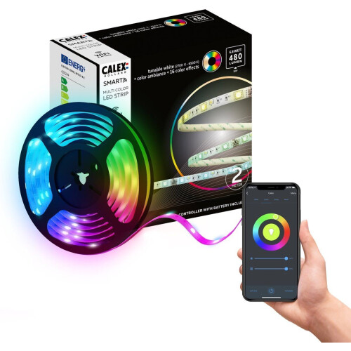 Calex Slimme LED Strip 2 meter - Smart Lichtstrip - RGB - App bediening